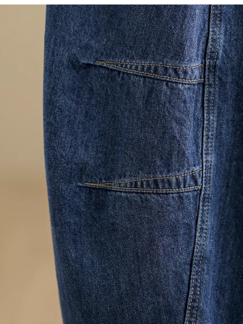 Damen Retro Lockere Lässige Hose mit weitem Bein