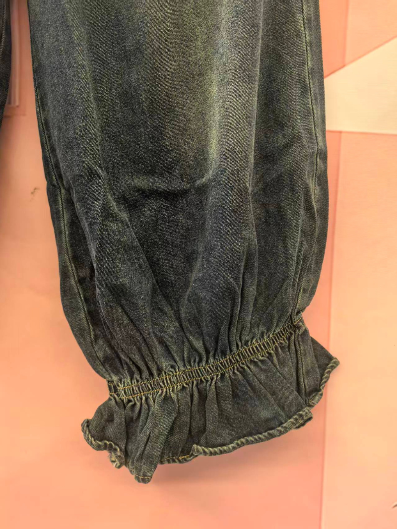 Women’s Classic Summer Denim Casual Loose Pleated Bottom