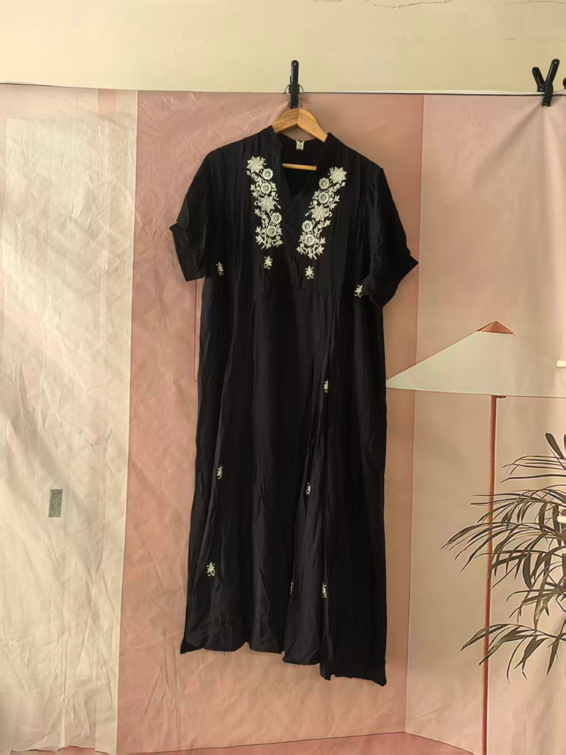 Fleur de la fleur de la fleur des femmes Robe A-Line