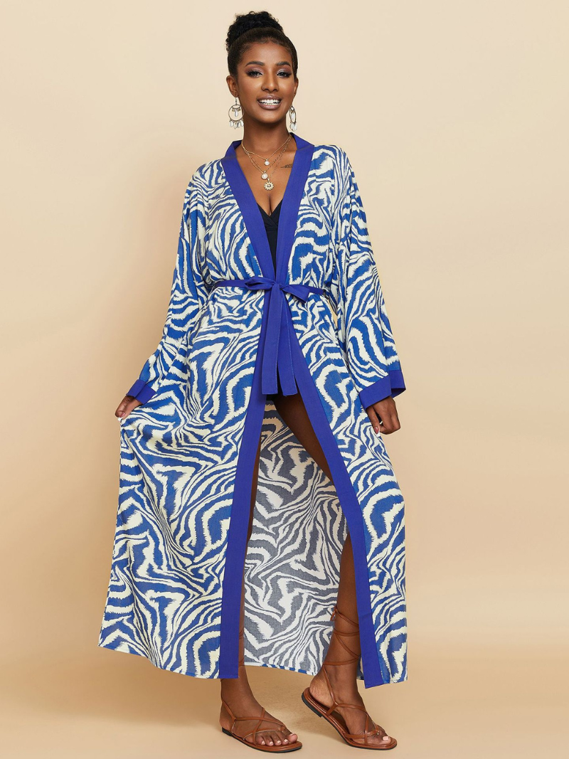 Women's Blue Kimono Jacket