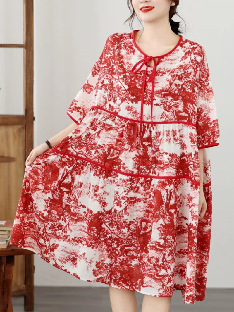 Sunlit Weekend Cotton Linen Dress — Effortless Fit for Garden Parties