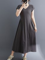 Everyday Confidence Midi Dress — Soft Cotton Blend, Beautifully Flattering Silhouett