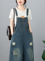 Confidence-Boosting Weekend Denim Overalls with Wide-Leg Crop and Effortless Fit