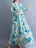 Sunlit Strolls Maxi Dress — Flowy Cotton-Linen, Effortlessly Flattering Everyday Elegance
