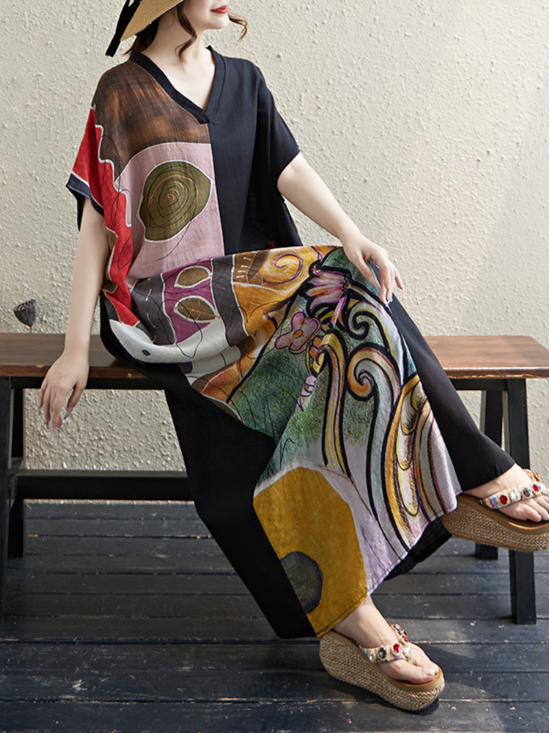 Robe de Kaftan imprimée avant la tendance d'été des femmes