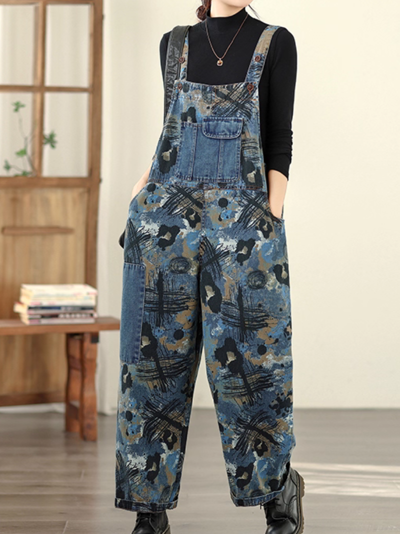 stylish women's denim dungarees