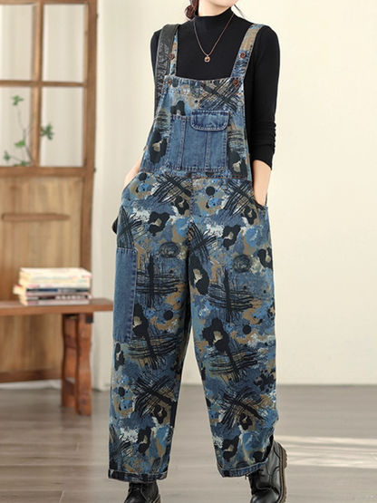 stylish women's denim dungarees