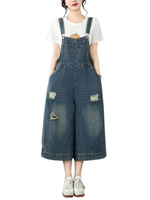 Confidence-Boosting Weekend Denim Overalls with Wide-Leg Crop and Effortless Fit