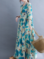 Sunlit Strolls Maxi Dress — Flowy Cotton-Linen, Effortlessly Flattering Everyday Elegance