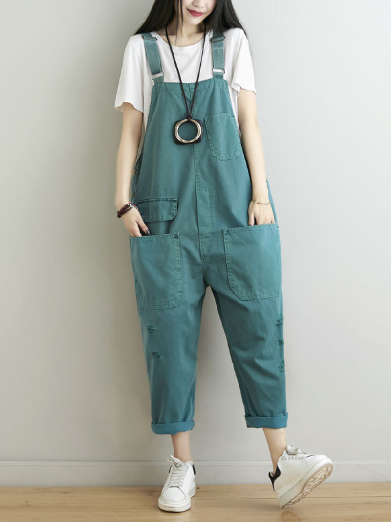 Women's Front Pockets Dungarees