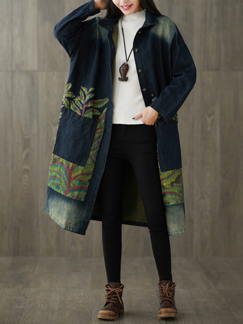 Women's Retro Denim Cardigan