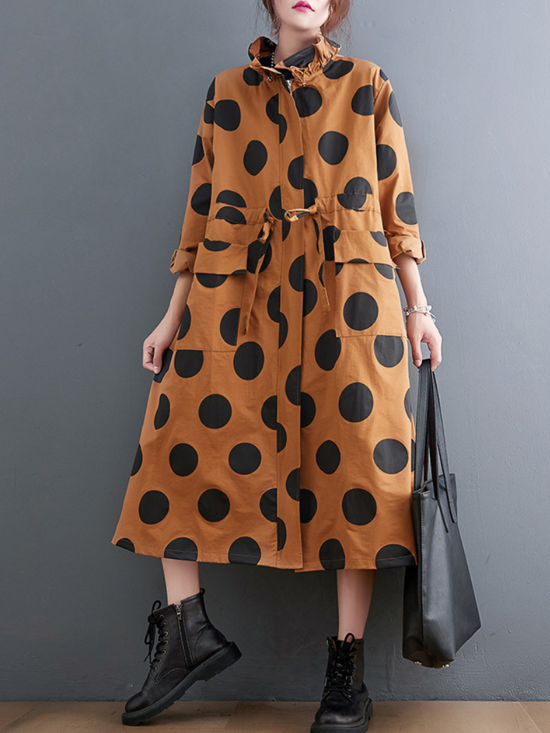 Manteau ample à une seule couche pour femmes, printemps et automne, avec poche 