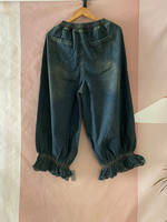 Women’s Classic Summer Denim Casual Loose Pleated Bottom