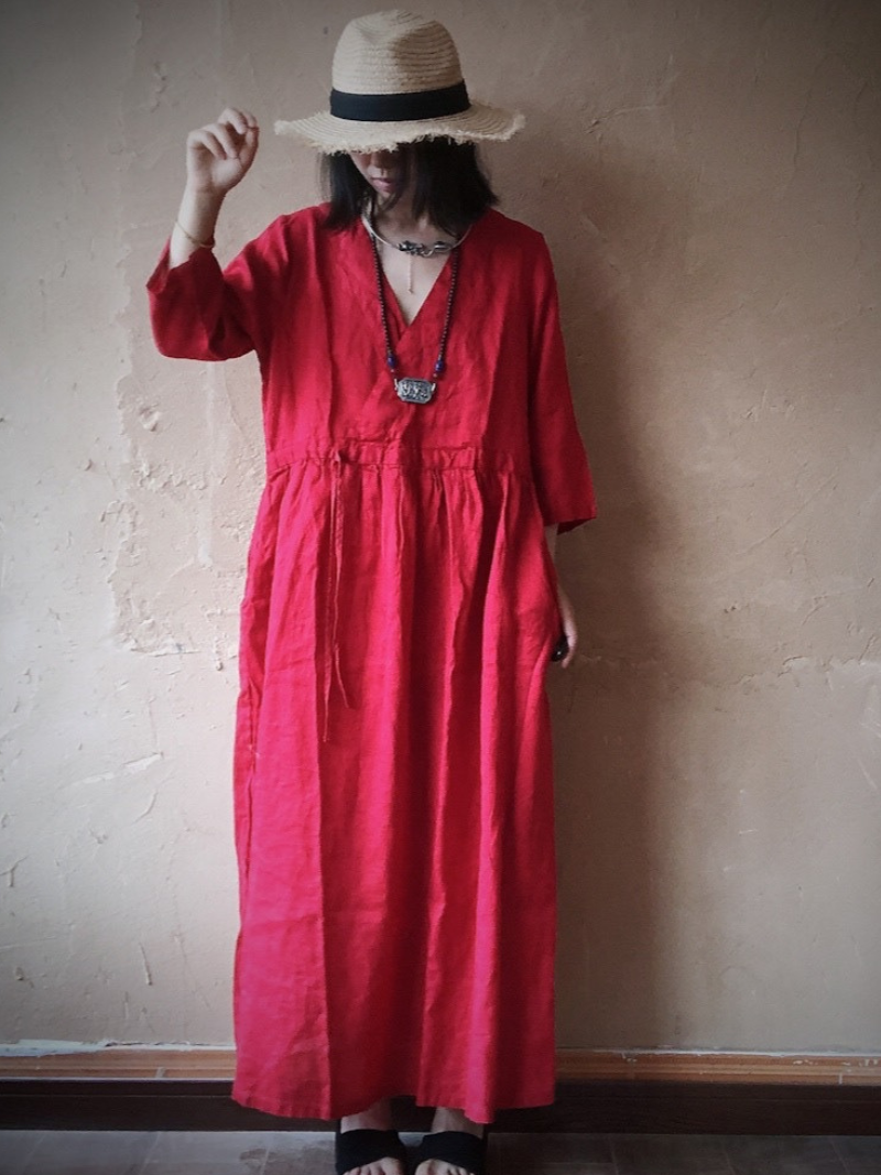 Mid Length Smock Dress for Women