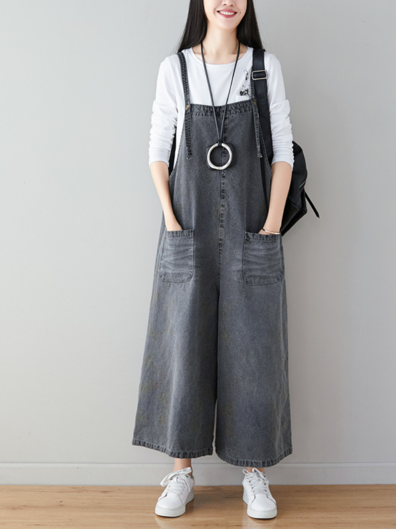 Women's Wide-Leg Dungarees