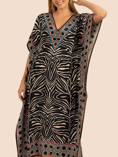 Women's V-neck Kaftan Dress