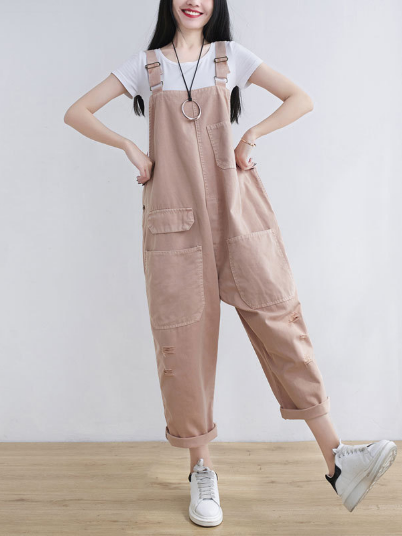 Women's Apricot Dungarees