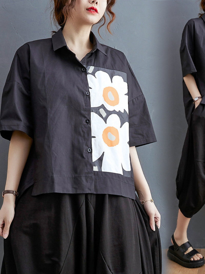 Chemise à imprimé florale à la mode et réconfort