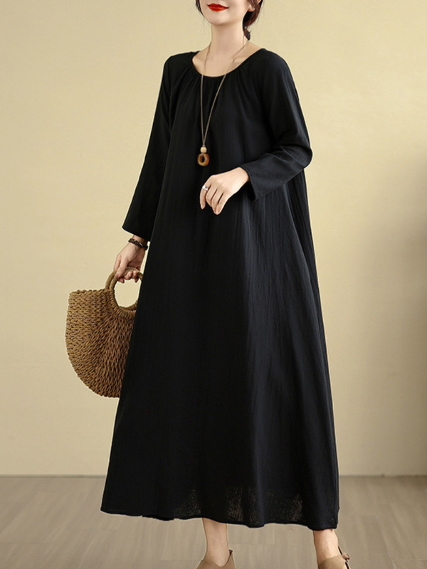 Easy Evenings Maxi Dress — Flowing Cotton Linen, Effortless Fit & Grace