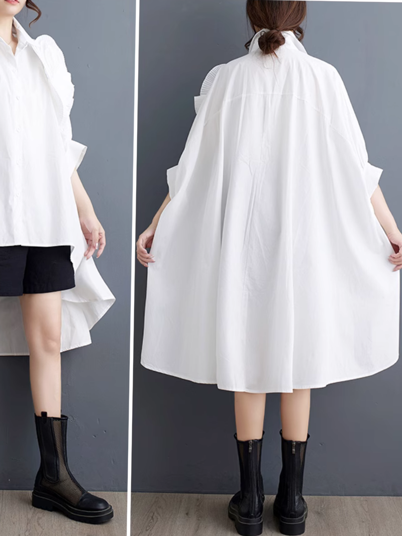 Fleur de fleur d'été élégante manche en vrac