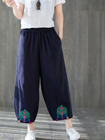 Breezy Weekend Confidence Linen Pants — Embroidered Hem, Effortless, Flattering Fit