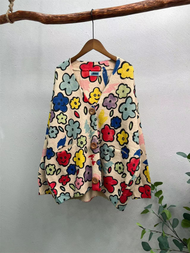 printed sweaters, women cardigans