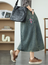 Women's Elegance & Comfy Loose Waist Embroidery Skirt