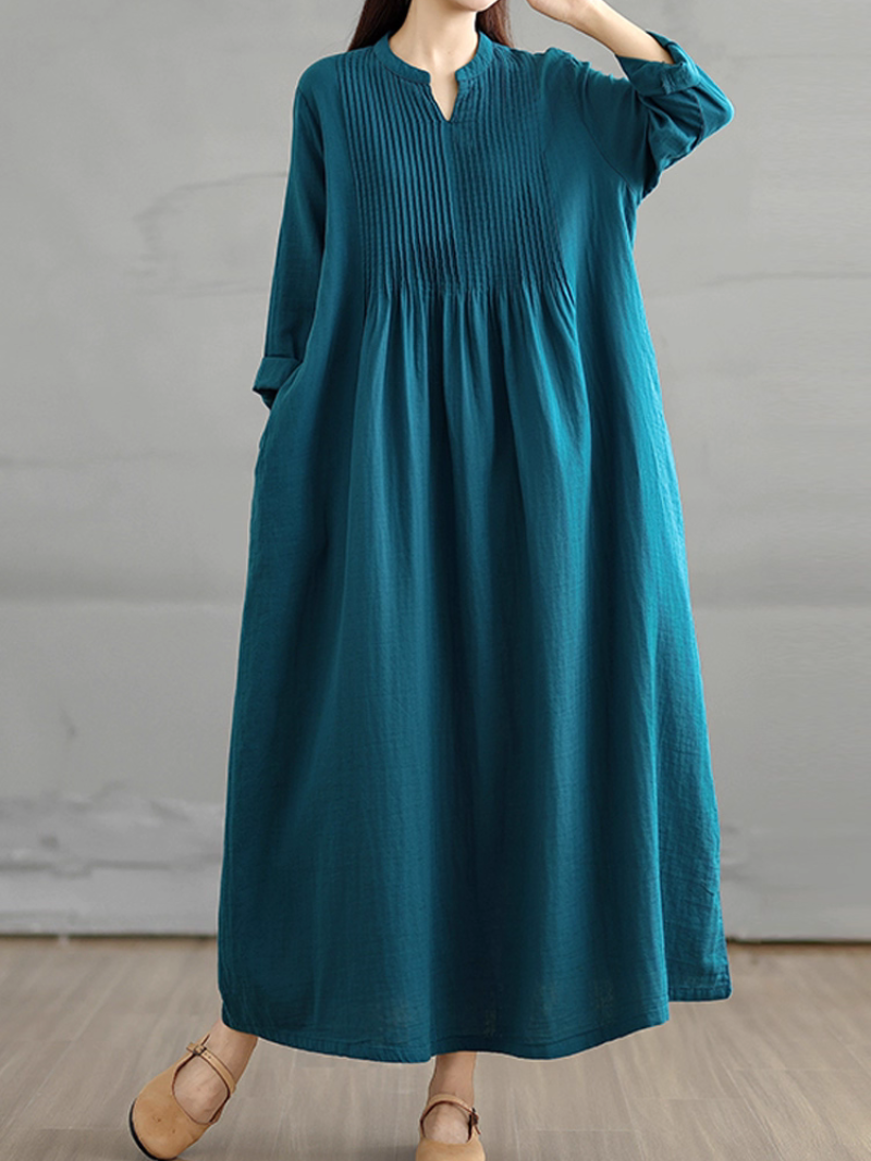 Gathered smock dress for women