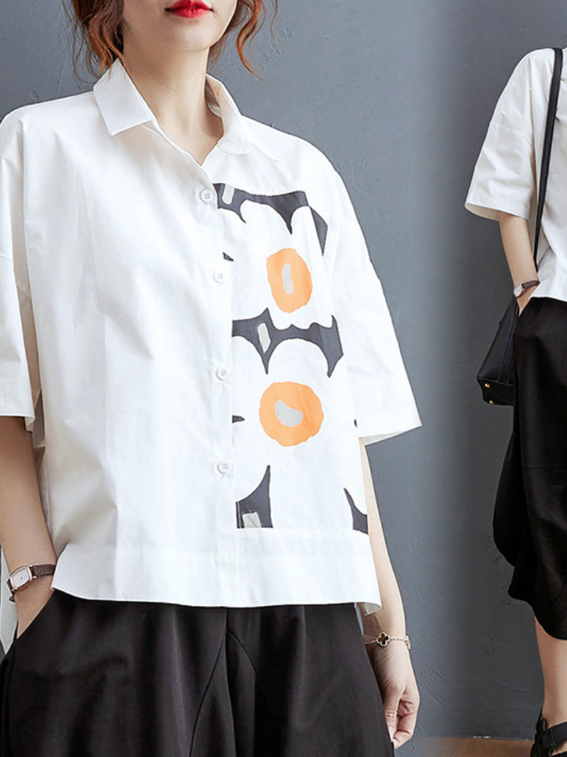 Chemise à imprimé florale à la mode et réconfort