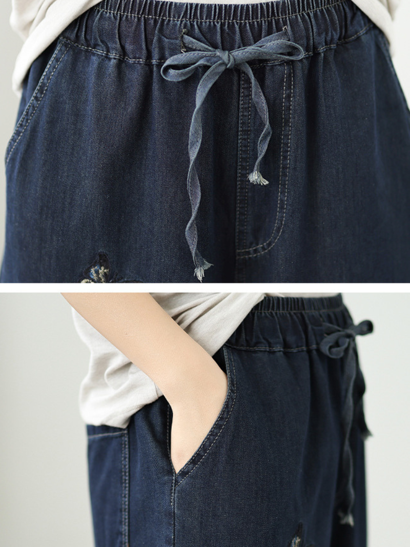 Women's Summer Vintage High Quality Embroidered Bottom