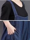 Women's  Relaxed Fit Wide Leg Bib Dungarees