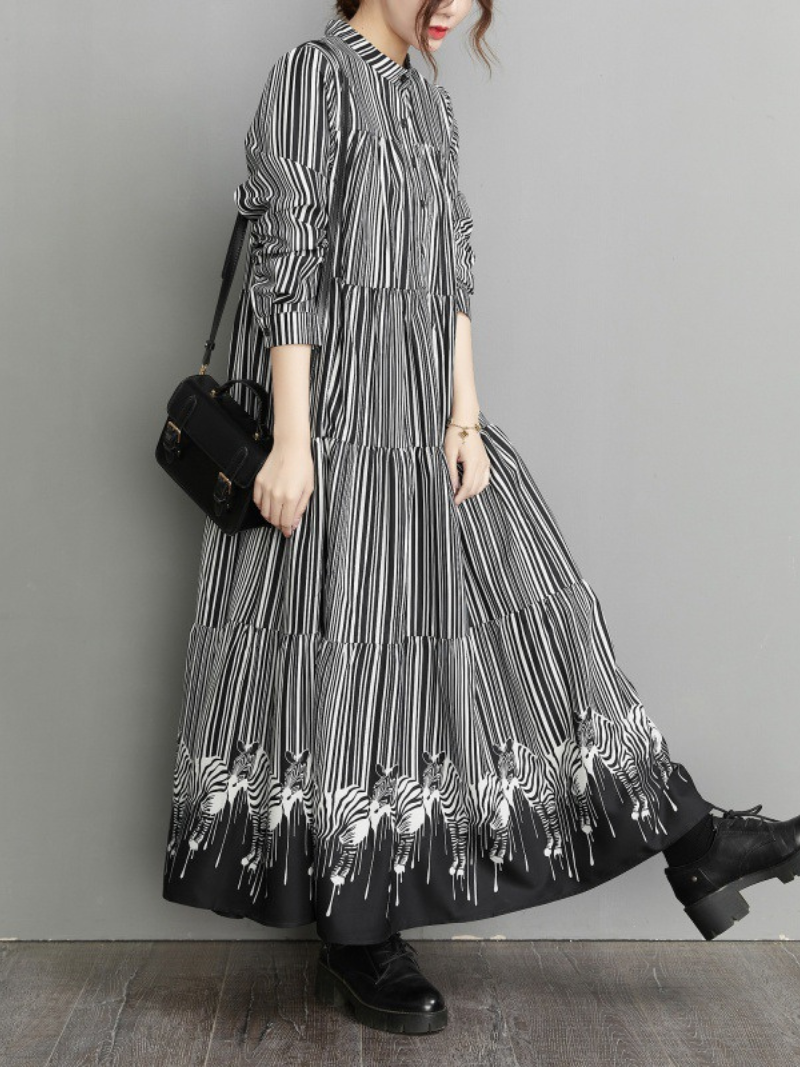 Women's long stripped Maxi Dress