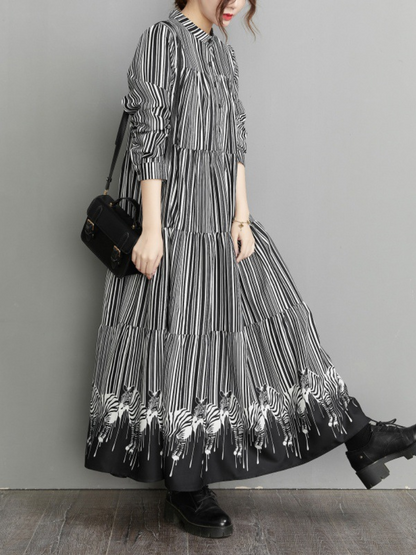 Women's long stripped Maxi Dress