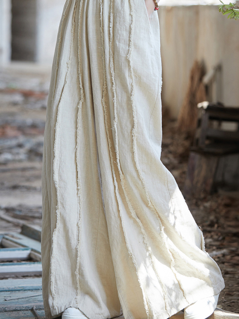 Close-up of a white fabric with ruffled edges