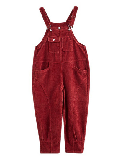 Women's Red Dungarees