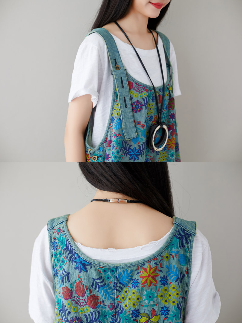 Jeans imprimés de vêtements pour femmes trous blancs larges salopettes de jambe