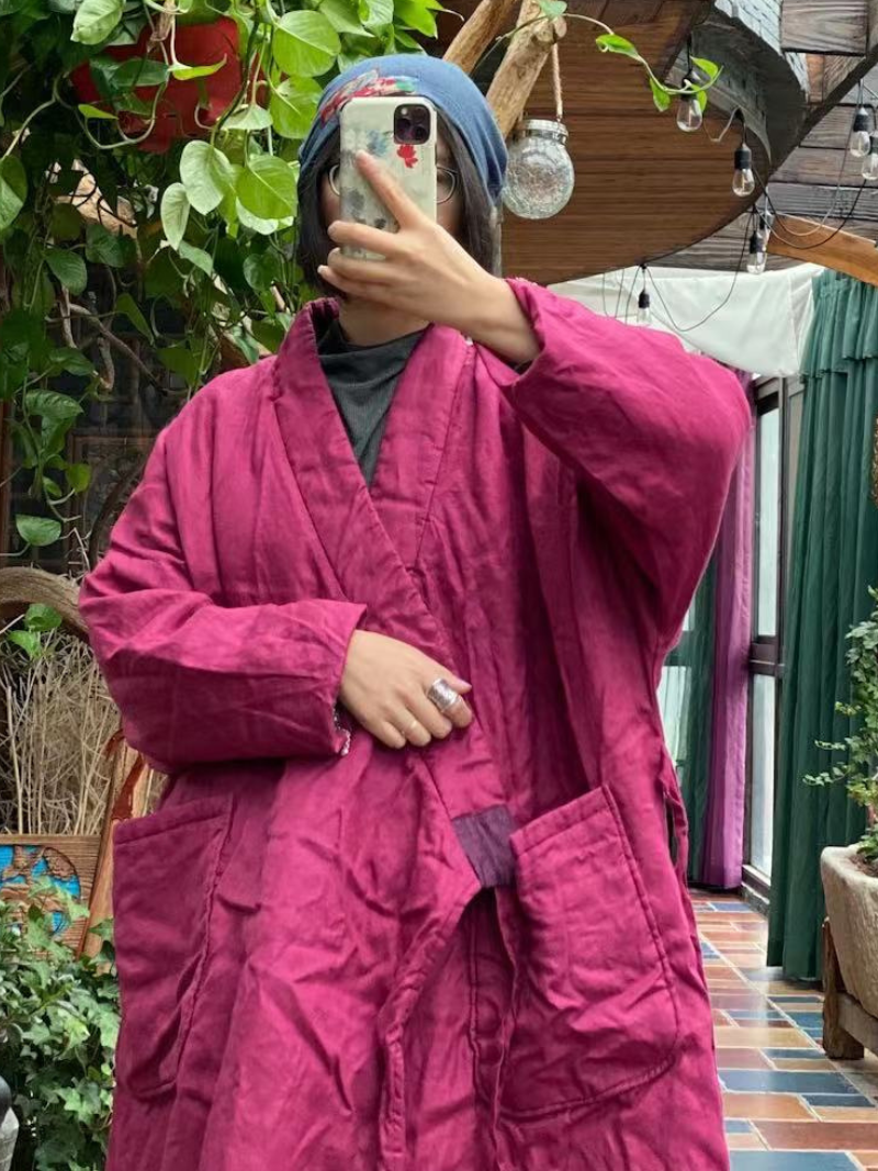 Boho Chic Loose A-Line Coat pour confort sans effort