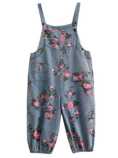 Women's Denim Baggy Dungarees