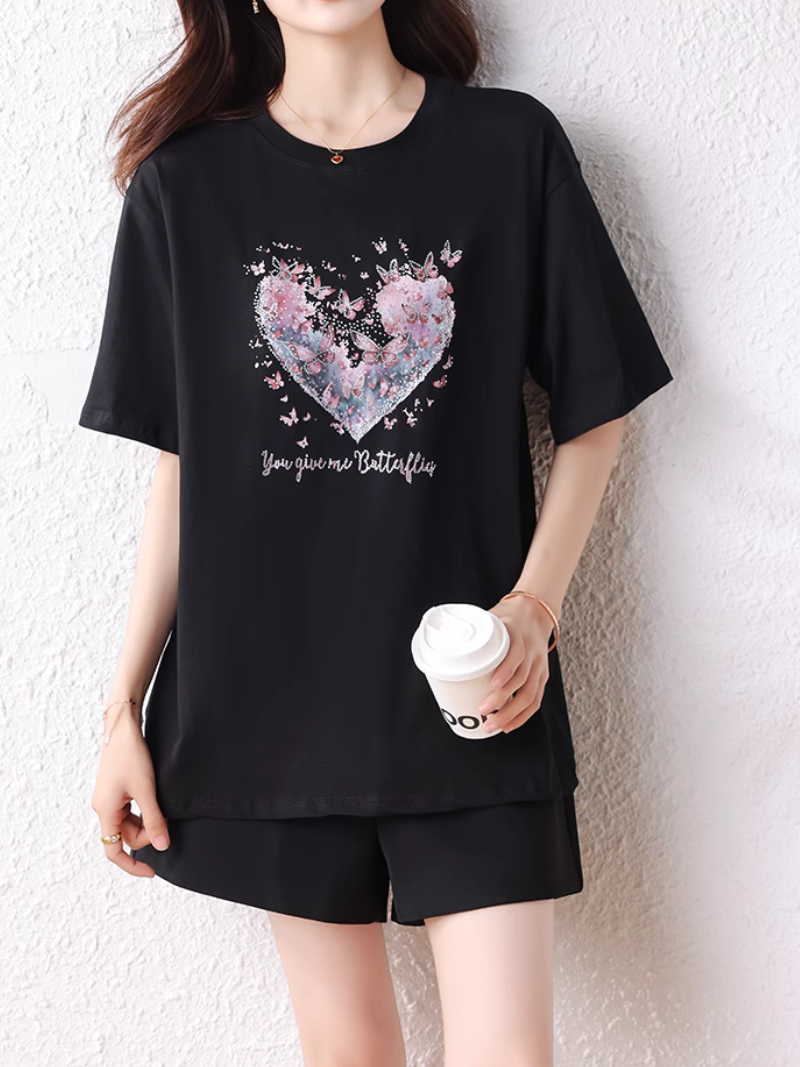 Women's  Summer Trendy Soft Heart Style Top.