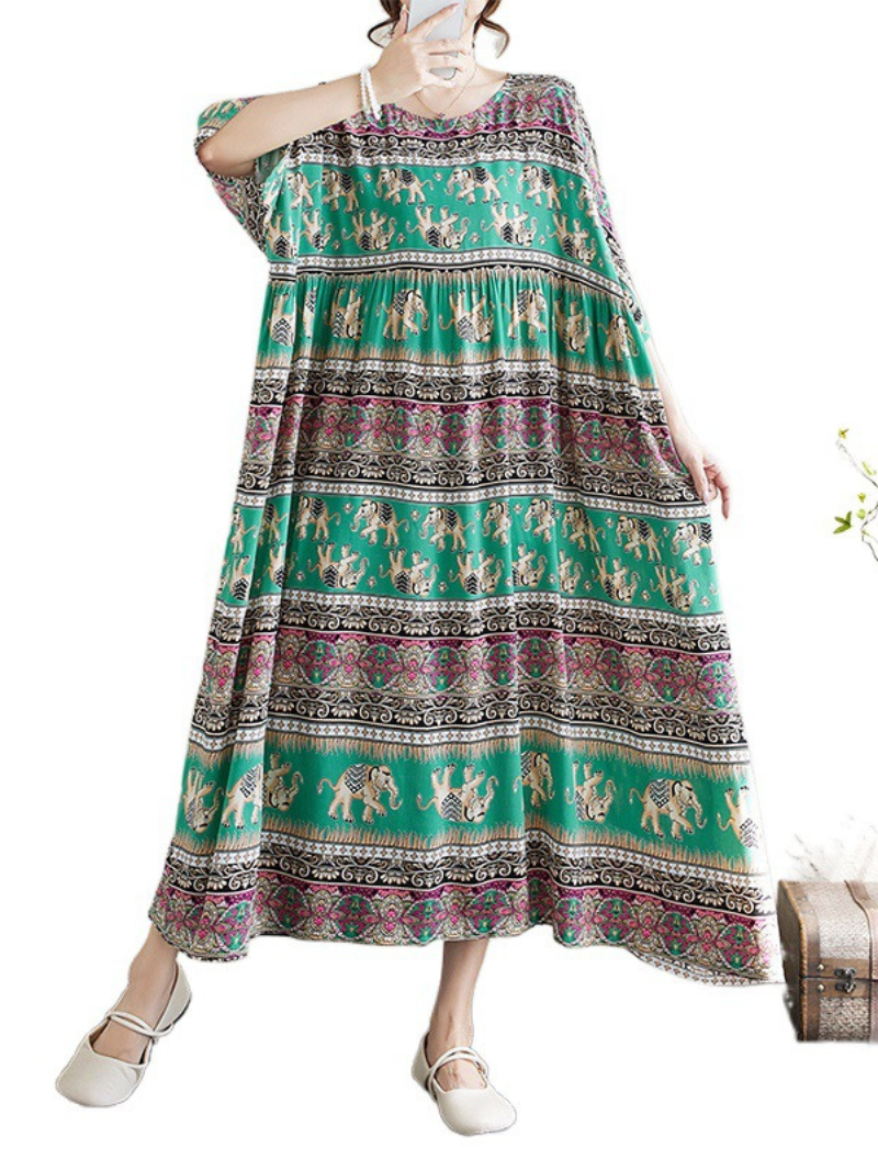 Geometric print dress for women