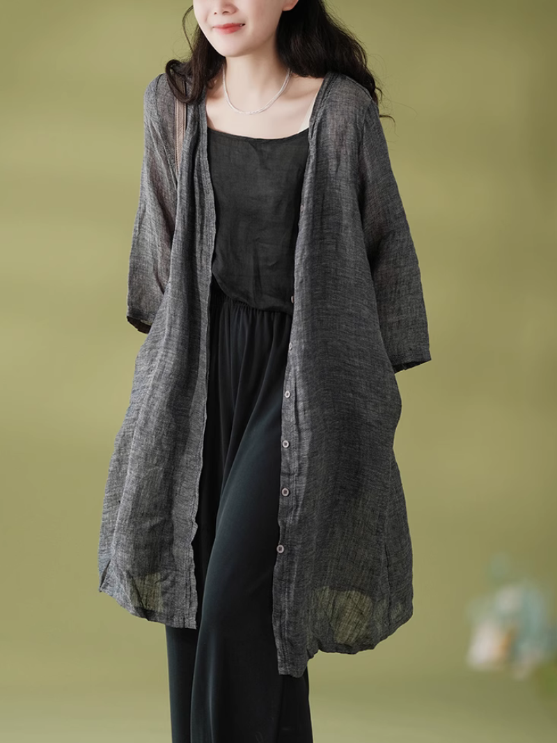 Women's Loose Light Grey Cardigan 