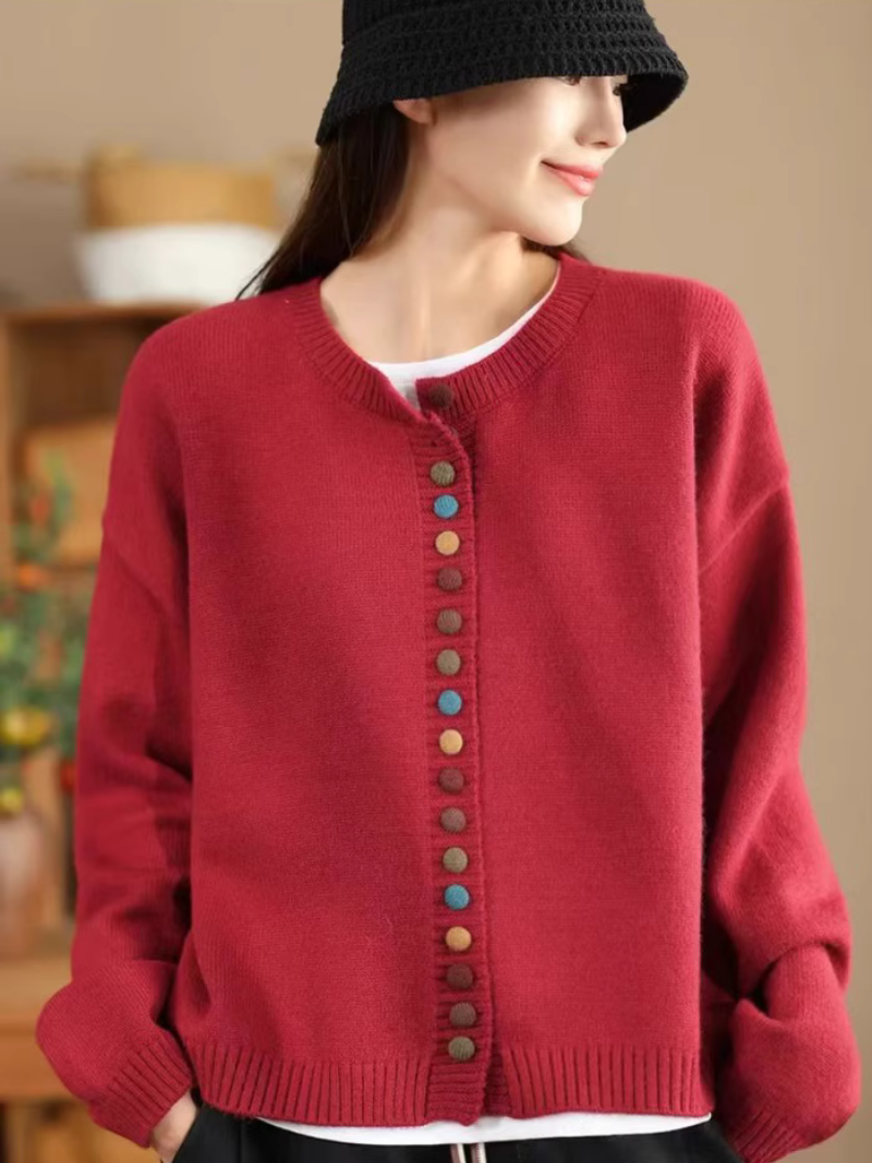 Women's Red Cardigan 