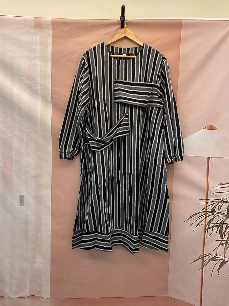Robe A-Line Spring & Automne Striped Striped Striped A-Line pour femmes