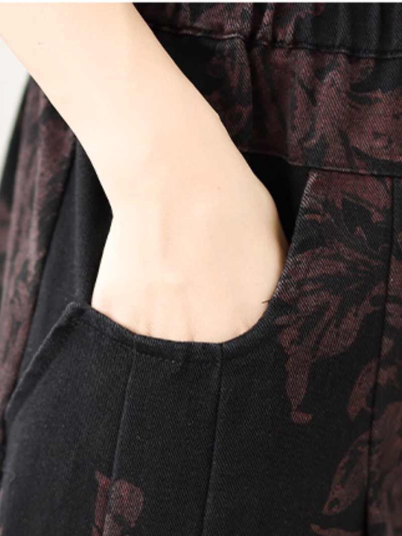 Lumière d'été pour femmes et fond lâche imprimé pour femmes