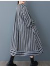 Women's Spring and Autumn Stylish Striped Casual Loose A-Line Dress