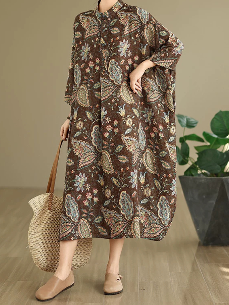 Weekend-to-Anywhere Confidence — Boho Midi Shirt Dress in Cotton Linen Blend