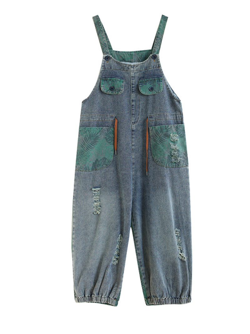 Women's Premium Quality Printed Long  Overalls Dungarees