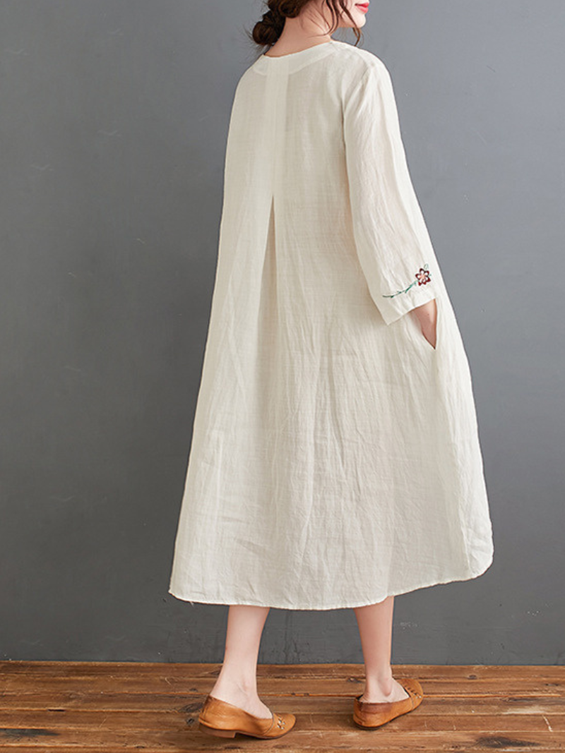 Women's Summer Lightweight Simple Midi Skirt A-line Dress