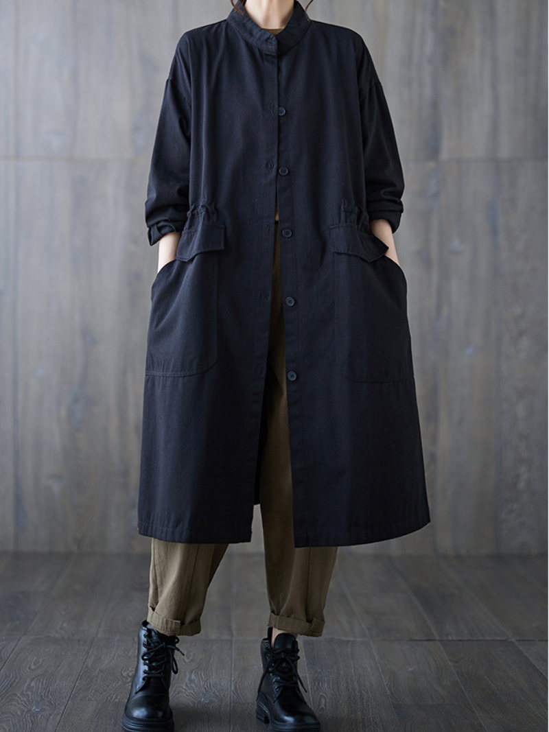 Women's Trendy Lightweight  Buttons & Pockets Coat