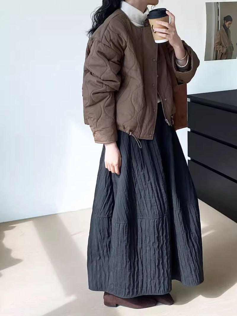 Choix élégant des femmes pour toutes les saisons jupe à rayures